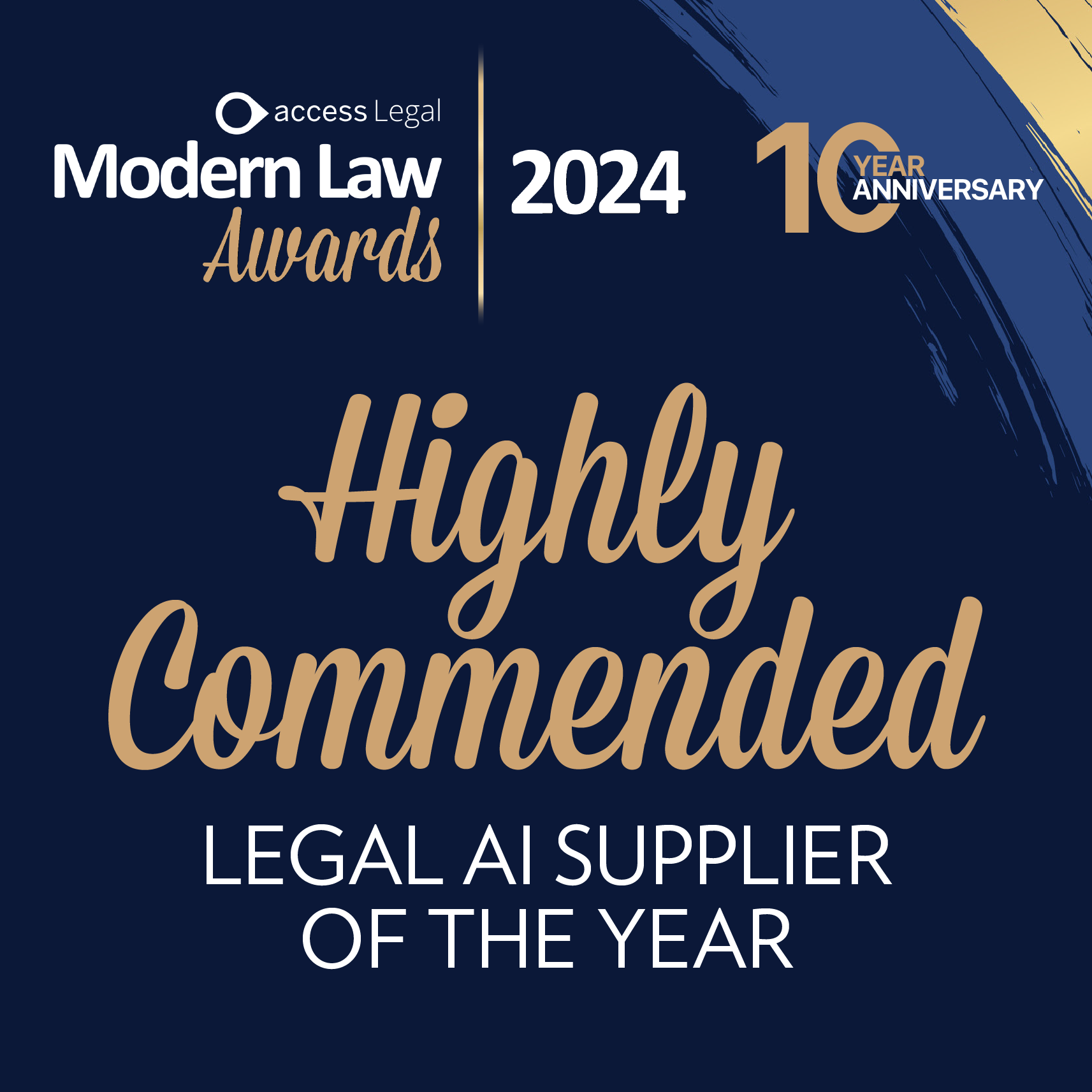 Modern Law Awards 2024 HC Legal AI Supplier of the Year