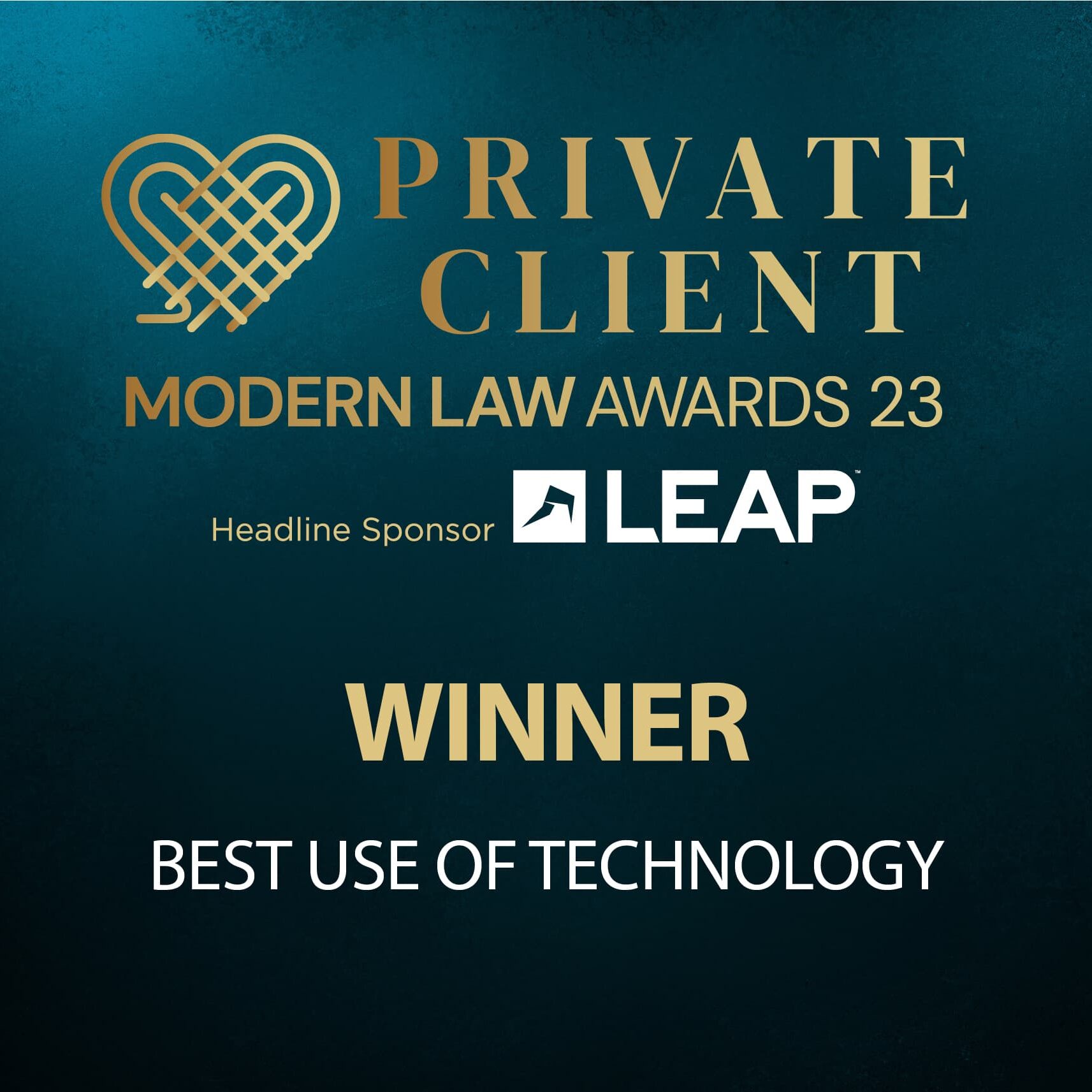 Modern Law Private Client Awards Best Use of Technology Winner